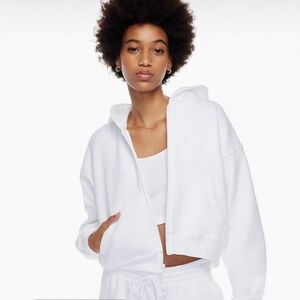 Aritzia Tna Boxy Crop Zip up Hoodie